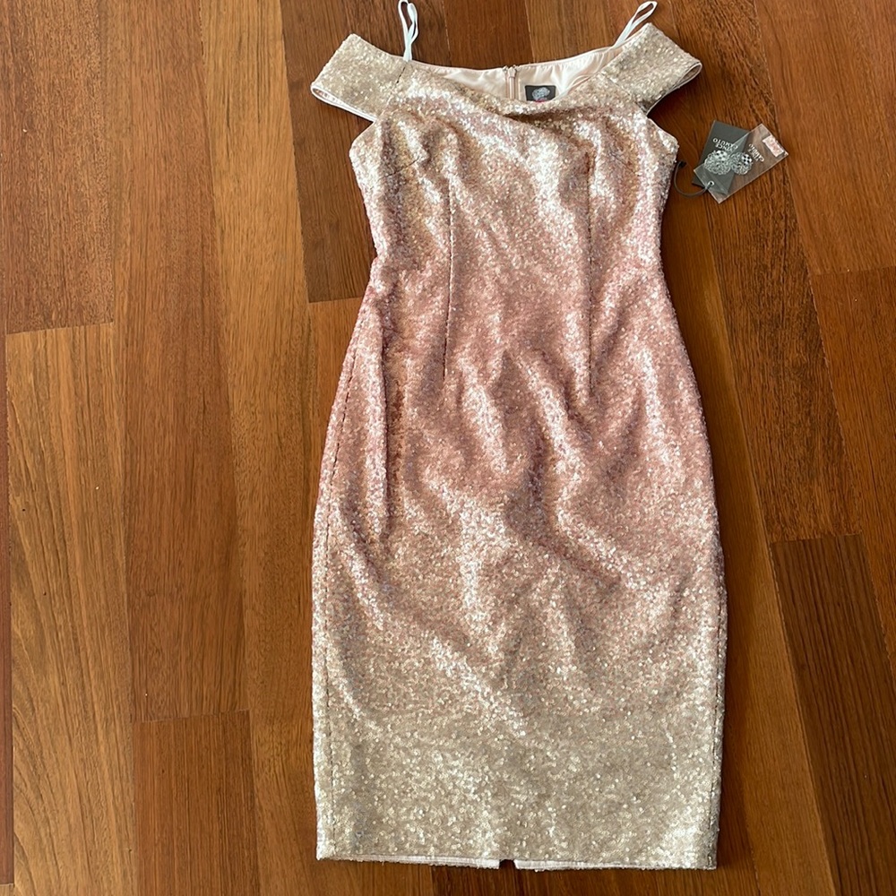 Ombré pink cocktail dress
